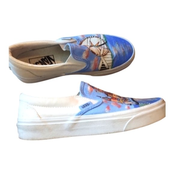 Vans  Mickey Mouse And Magic Kingdom Hand Painted - Picture 6 of 15